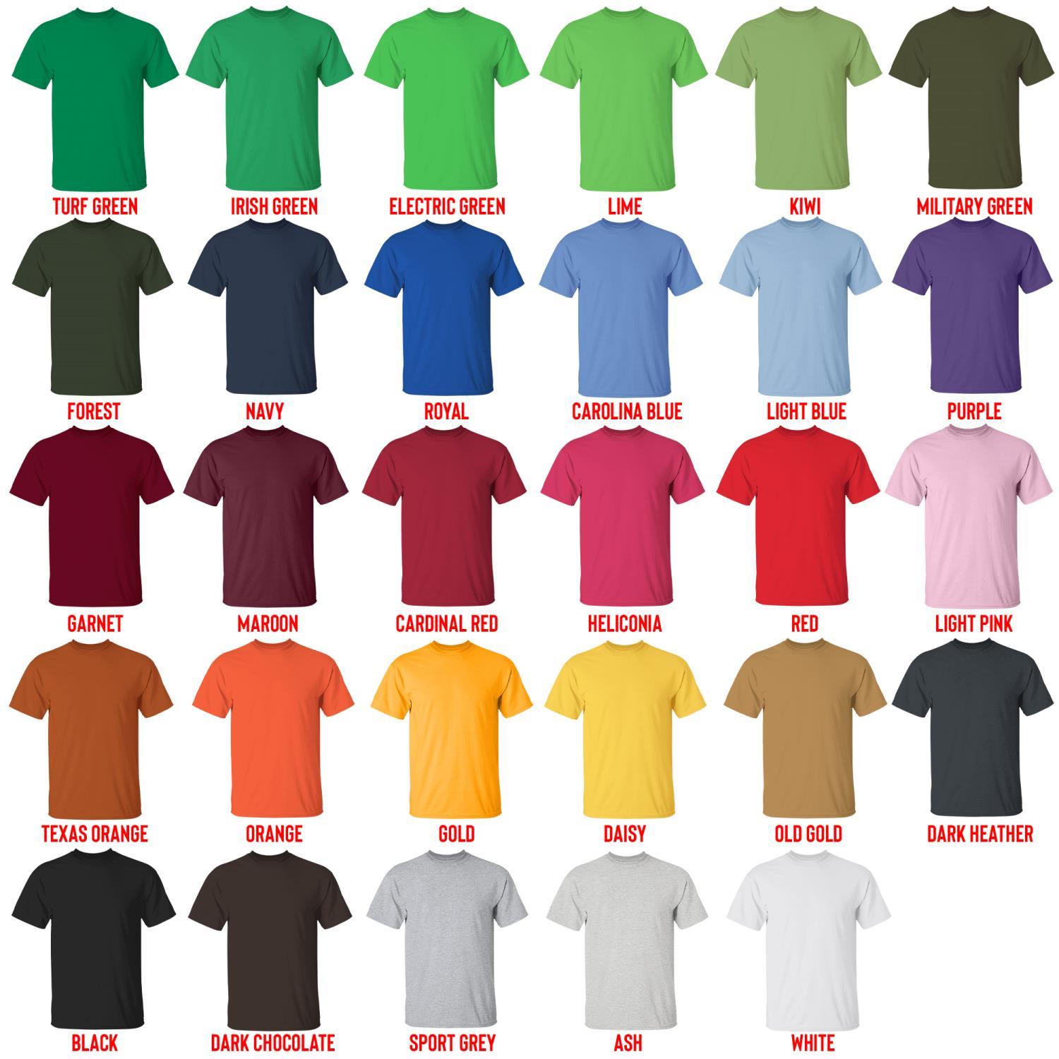 t shirt color chart - Seinfeld Merch