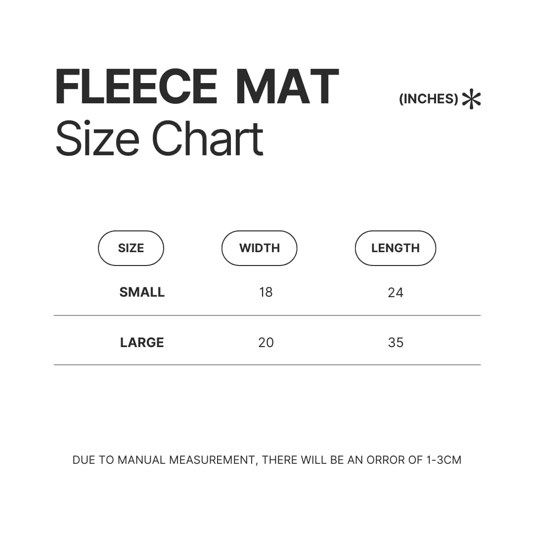 Fleece Mat Size Chart - Seinfeld Merch