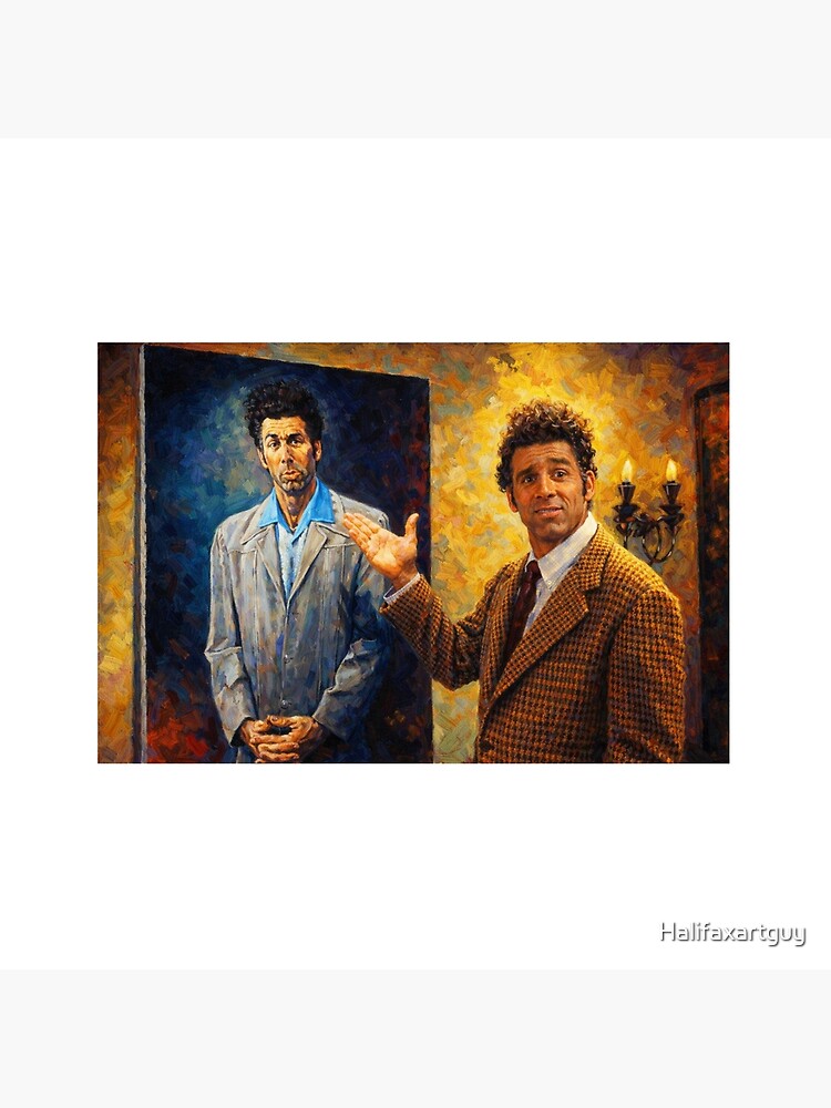 Kramer With His Portrait Throw Pillow - Image 2