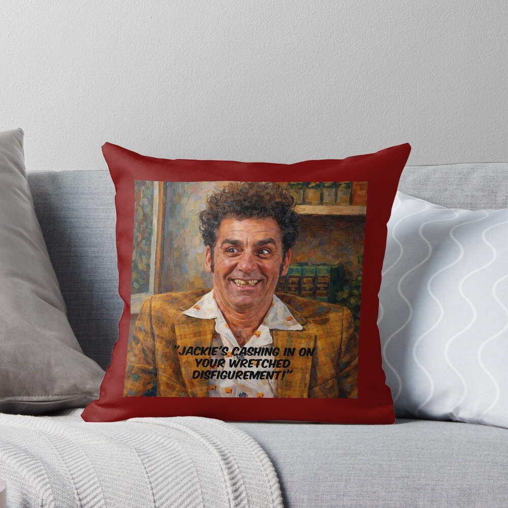 Seinfeld Cosmo Kramer Throw Pillow