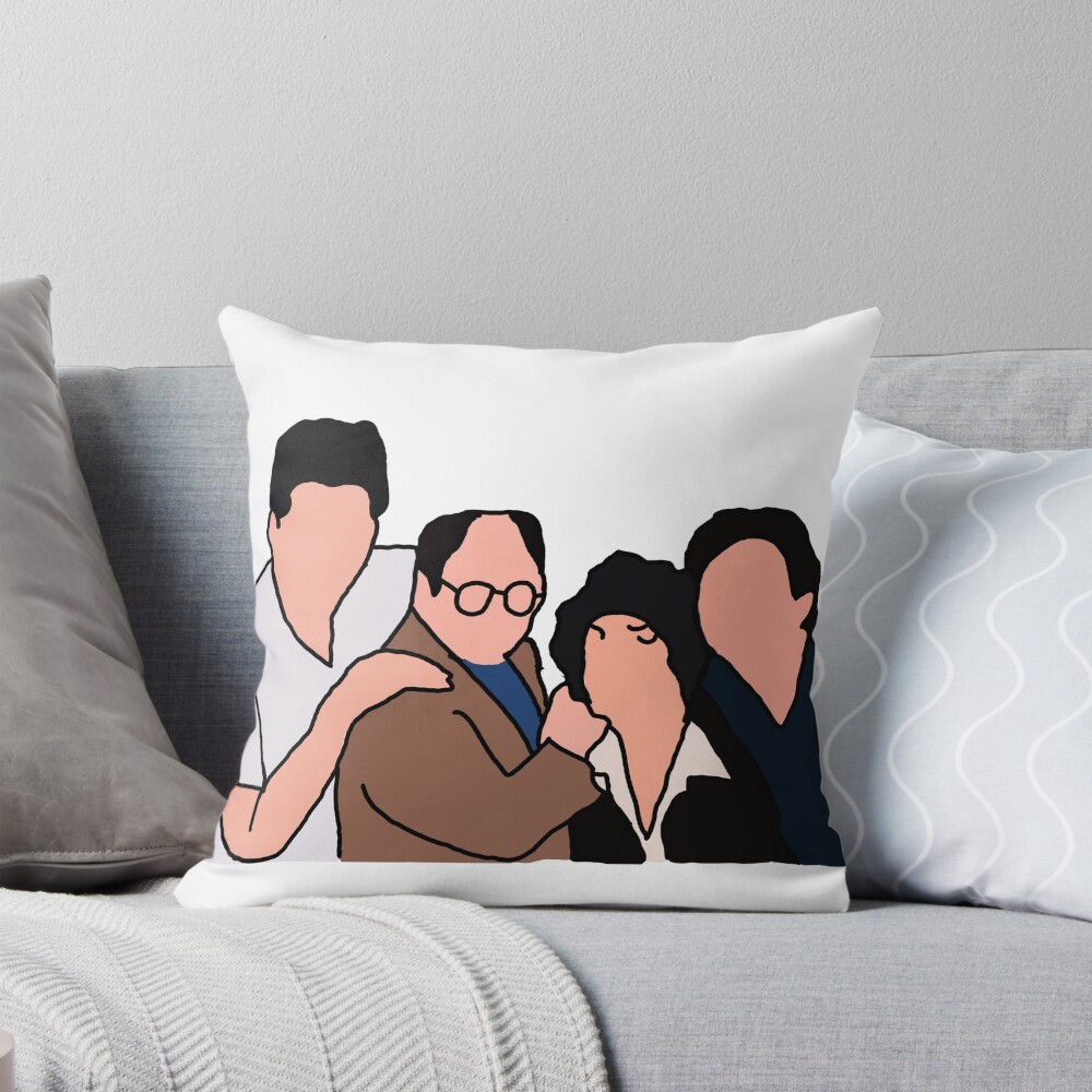 Seinfeld Cast Funny Throw Pillow